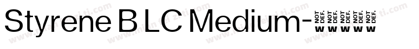 Styrene B LC Medium字体转换